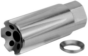 TacFire MZ10209MMSS Linear Compensator Stainless Steel with 1/2-36 tpi Threads  2.05″ OAL & 0.87″ Diameter for 9mm Luger AR-Platform”