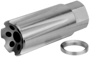 TacFire MZ1020SS Linear Compensator Stainless Steel with 1/2-28 tpi Threads  2.05″ OAL & 0.87″ Diameter for 5.56x45mm NATO AR-15″