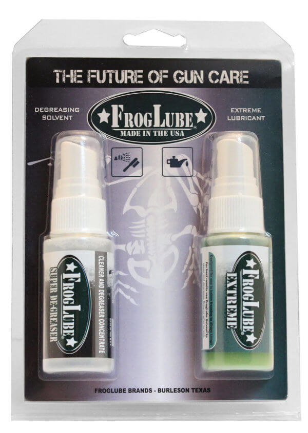 FrogLube 15265 Dual Kit  Cleans  Lubricates  Prevents Rust & Corrosion Removes Oil  Grease  Dirt 2 oz Spray Bottle