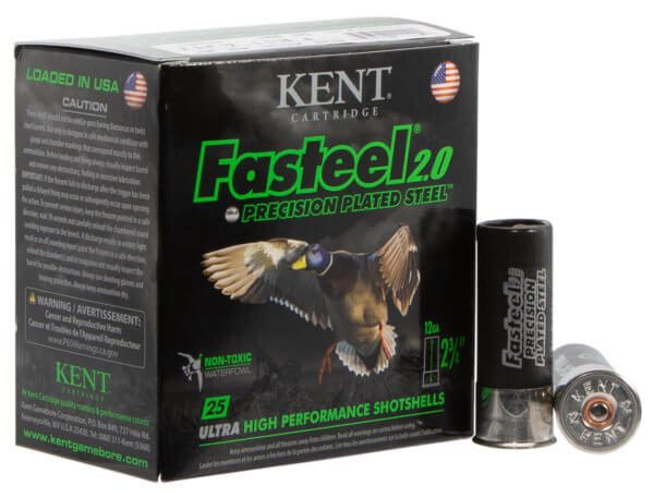 Kent Cartridge K122FS306 Fasteel 2.0 Waterfowl 12 Gauge 2.75″ 1 1/16 oz 6 Shot 25rd Box