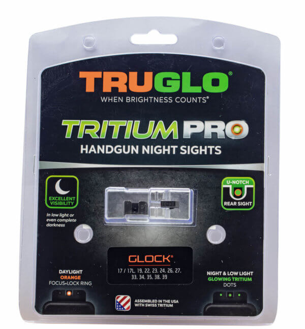 TruGlo TG131S2 Fiber-Optic  Black | Red Fiber Optic Front Sight Green Fiber Optic Rear Sight