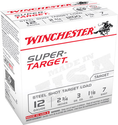 Winchester Ammo TRGT12S7 Super-Target 12 Gauge 2.75″ 1 1/8 oz 1200 fps 7 Shot 25rd Box