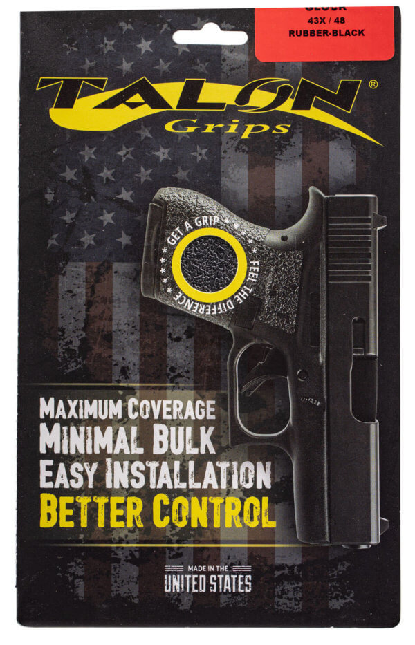 Talon Grips 385R Adhesive Grip  Textured Black Rubber for Glock 43X  48