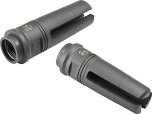 SureFire SF3P762MG1228 SOCOM 3-Prong Flash Hider Black DLC Stainless Steel with 1/2-28 tpi Threads & 2.60″ OAL for 7.62x51mm NATO AR-10″