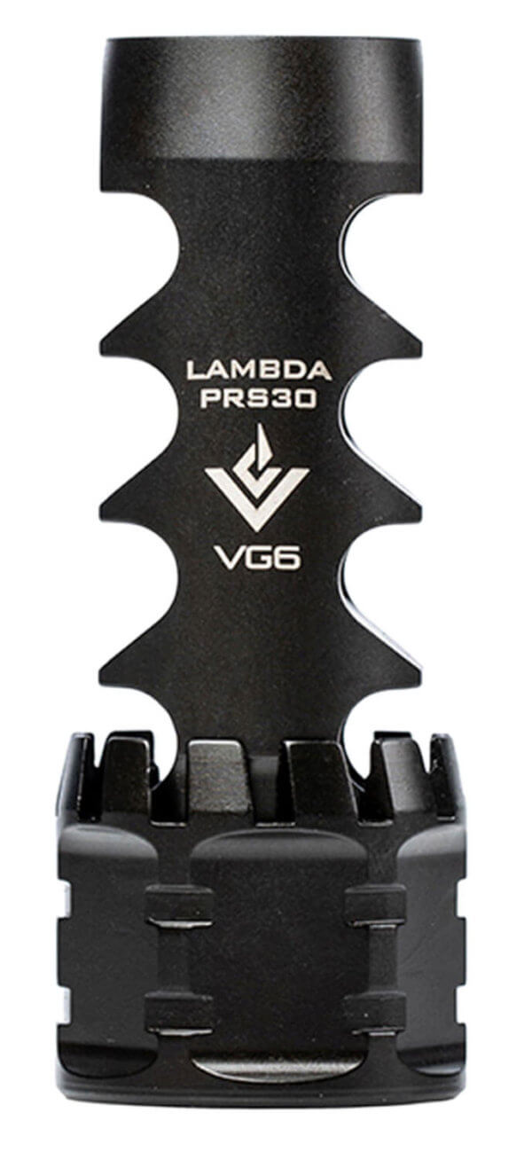 VG6 Precision APVG100029AR1 LAMBDA  Black Nitride 17-4 Stainless Steel with 5/8-24 tpi & 2.95″ OAL for Multi-Caliber M5 Platform (30 Cal-300 Win Mag Compatible)”