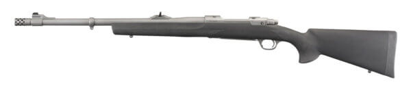 Ruger 57101 Hawkeye Alaskan 338 Win Mag 3+1 20″ Removeable Muzzle Brake Barrel Hawkeye Matte Stainless Steel Hogue OverMolded Stock Optics Ready
