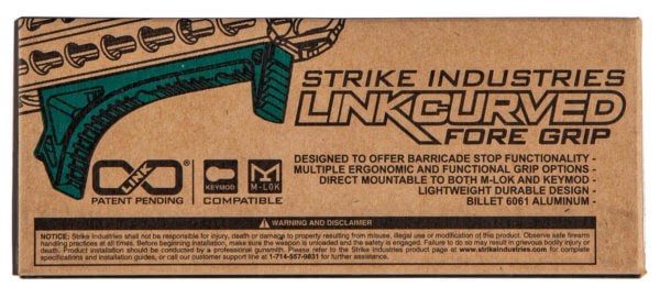 Strike LINKCFGFDE Link Curved ForeGrip AR-Platform Flat Dark Earth Aluminum