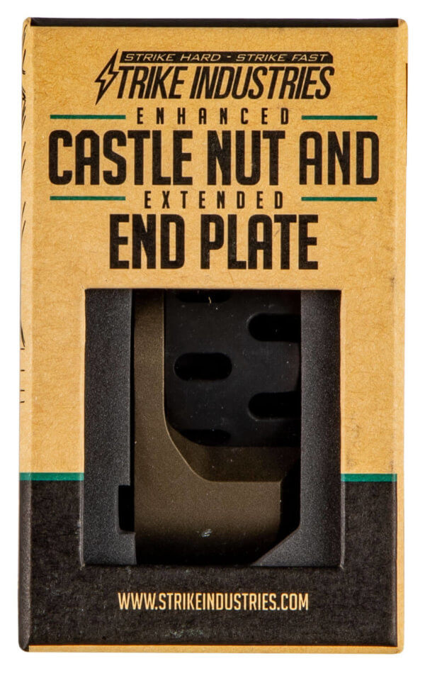 Strike ARECN&EEPFDE AR Castle Nut and Extended End Plate Flat Dark Earth Anodized Steel