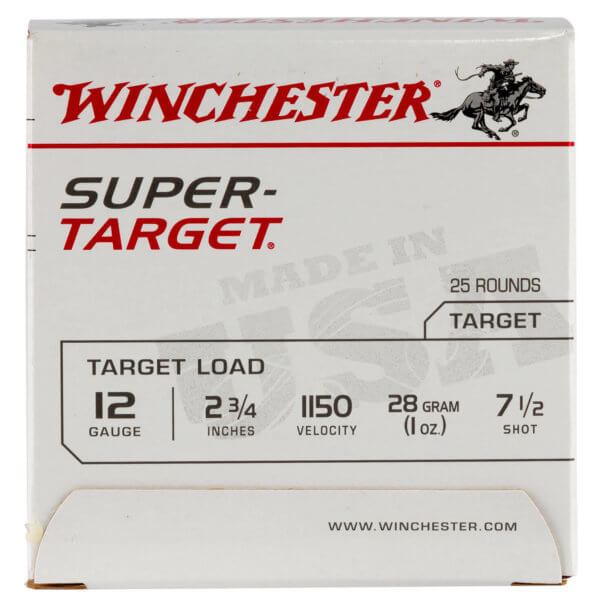 Winchester Ammo TRGT11507 Super-Target Light Target 12 Gauge 2.75″ 1 oz 1150 fps 7.5 Shot 25rd Box