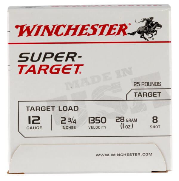Winchester Ammo TRGT13508 Super-Target Light Target 12 Gauge 2.75″ 1 oz 1350 fps 8 Shot 25rd Box