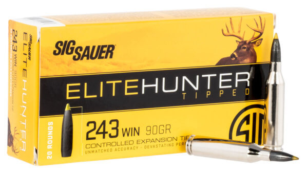 Sig Sauer E308TH220 Elite Hunter Tipped 308 Win 165 gr 2840 fps Controlled Expansion Tip (CET) 20rd Box
