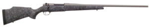 Weatherby MWM01N300WR6T Mark V Weathermark 300 Wthby Mag Caliber with 3+1 Capacity 26″ Barrel Tactical Gray Cerakote Metal Finish & Gray Webbed Black Fixed Monte Carlo Stock Right Hand (Full Size)