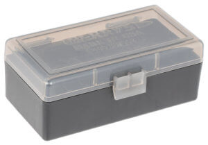 Berry’s 61687 Ammo Box 38 Special 357 Mag Clear/Black Polypropylene 1.70″ L x 0.40″ 50rd