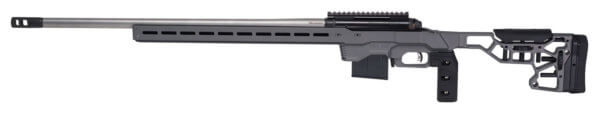 Savage Arms 57559 110 Elite Precision 300 Win Mag 5+1 30″ Matte Stainless Matte Black Rec Gray Cerakote Adjustable MDT ACC Aluminum Chassis Stock (MB Not Included)