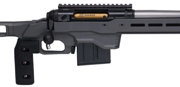 Savage Arms 57562 110 Elite Precision 338 Lapua Mag 5+1 30″ Matte Stainless Matte Black Rec Gray Cerakote Adjustable MDT ACC Aluminum Chassis Stock (MB Not Included)