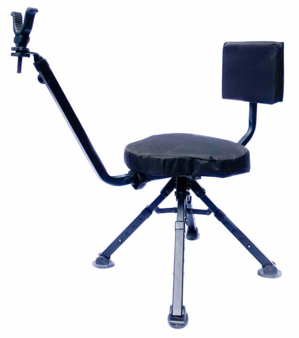 BenchMaster BMSSSC Sniper Seat 360 Shooting Chair Black Steel Legs w/Foam Back