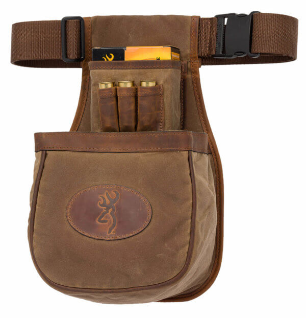 Browning 12199 Cartridge Case Crazy Horse Brown Leather Capacity 10rd Rifle Belt Loop Mount