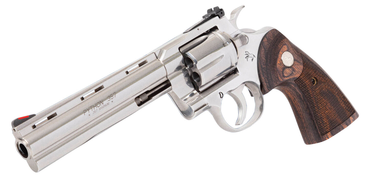 Colt Python Magnum Revolver Barrel Rounds Walnut Target Sexiezpicz