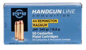 PPU PPH44MH Handgun 44 Rem Mag 240 gr Jacketed Hollow Point 50rd Box
