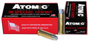 Atomic 451 Cowboy Action 38 Special 125 gr Lead Round Nose Flat Point (LRNFP) 50rd Box