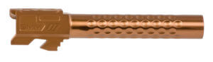 ZEV BBL17OPTBRZ Optimized Match Replacement Barrel 9mm Luger 4.49″ Bronze PVD Finish 416R Stainless Steel Material with Dimples for Glock 17 Gen1-4