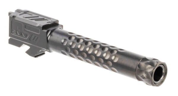 ZEV BBL19OPTTHDLC Optimized Match Replacement Barrel 9mm Luger 4.02″ Black DLC Finish 416R Stainless Steel Material with Dimples & Threading for Glock 19 Gen1-4