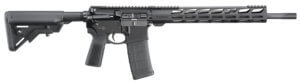 Ruger 8542 AR-556 5.56x45mm NATO 16.10″ 30+1 Black Hard Coat Anodized Adjustable B5 Bravo Stock Black B5 Grip