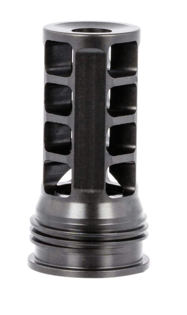 Huxwrx 1598 QD 338 Muzzle Brake Black with 3/4-24 tpi Threads &  2.30″ OAL for 338 Cal AR-Platform”