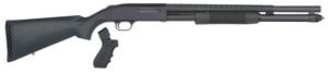 Mossberg 50694 590 Persuader 12 Gauge 8+1 3 20″ Cylinder Bore Heat-Shield Barrel  Matte Blued Metal Finish  Drilled & Tapped Receiver  Synthetic Stock Includes Cruiser-Style Pistol Grip Conversion Kit”
