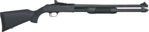 Mossberg 50699 590 Persuader 20 Gauge 8+1 3″ 20″ Cylinder Bore Barrel Matte Blued Metal Finish Drilled & Tapped Receiver Ghost Ring Sight Synthetic Stock