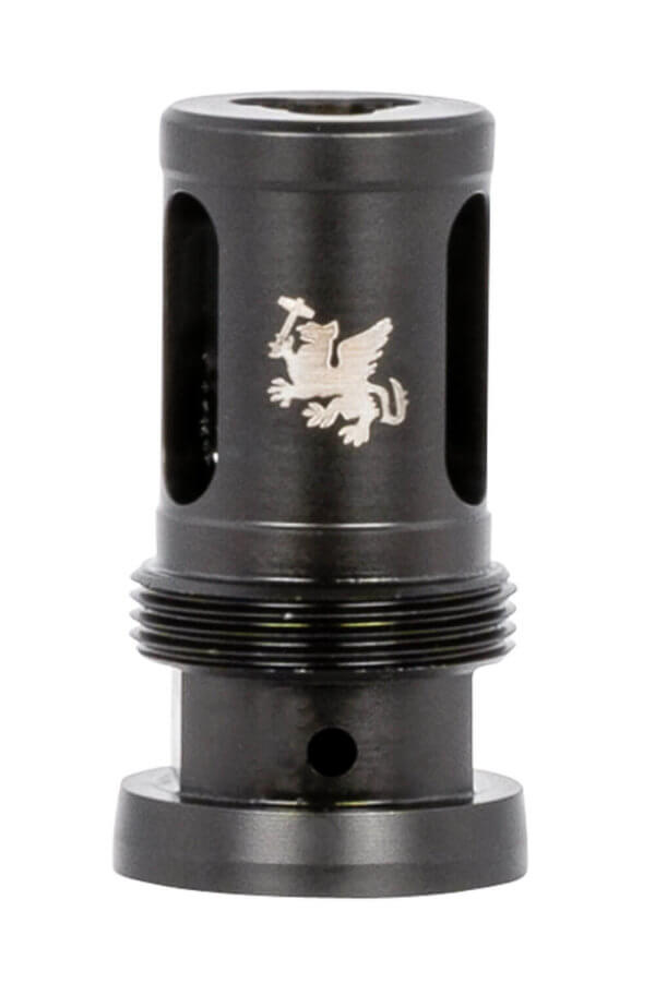 Griffin Armament TMM762 Taper Mount Minimalist Black 17-4 Stainless Steel with 5/8-24 tpi Threads  1.34″ OAL & 1.07″ Diameter for 30 Cal”