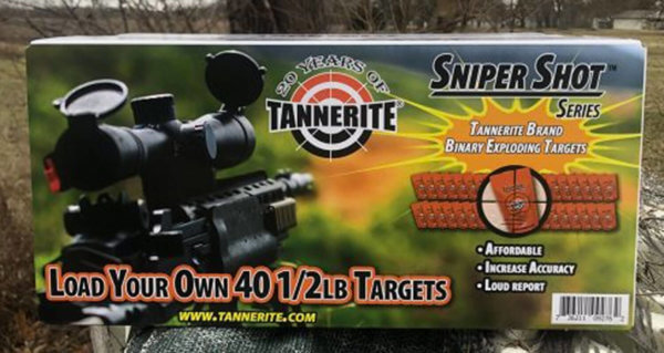 Tannerite PP40 Sniper Shot Impact Enhancement Explosion Centerfire Rifle Firearm 0.50 lb 40 Targets