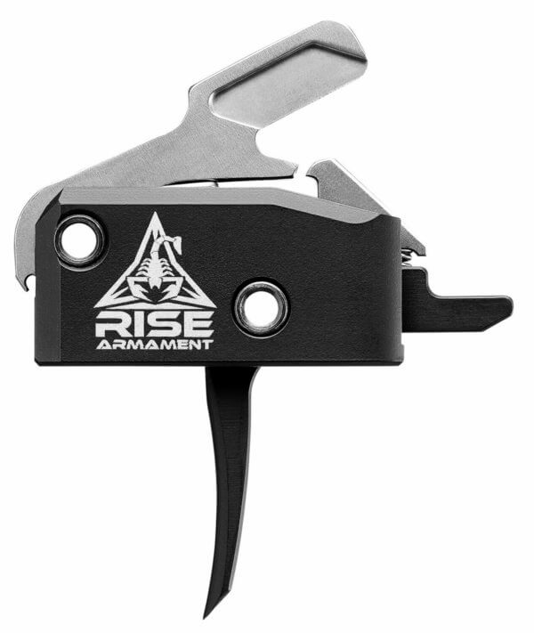 Rise Armament LE145AWP LE145 Tactical Single-Stage Curved Trigger with 4.50 lbs Draw Weight & Black Hardcoat Anodized Finish for AR-Platform Right