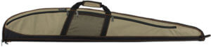 Bulldog BD225 Plus Shotgun Case made of Water-Resistant Nylon with Taupe Finish & Black Trim Padding 3 Exterior Pockets & Full Length Zipper 52″ L x 1.50″ W x 9″ H Exterior Dimensions