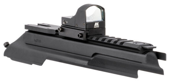 NcStar MAKMDV2 AK Micro Dot Mount and Rail Receiver Cover Gen 2 Steel/Aluminum 9.50″,GEN2 AK Micro Dot Mount and Rail Receiver Cover replaces existing AK-47 receiver cover. Fits AKM pattern rifles with a stamped receiver (7.62X39  5.54X39  .223). The mount provides a low profile rail for mounting a scope or reflex optic onto the top receiver cover of your AKM pattern rifle. Provides a dedicated Micro Dot mount for installing a Micro Dot directly to your AK with the lowest possible mounting height. Three front tabs and two rear screws are provided for a secure fit. Made with aluminum (rail) and steel construction (receiver cover).