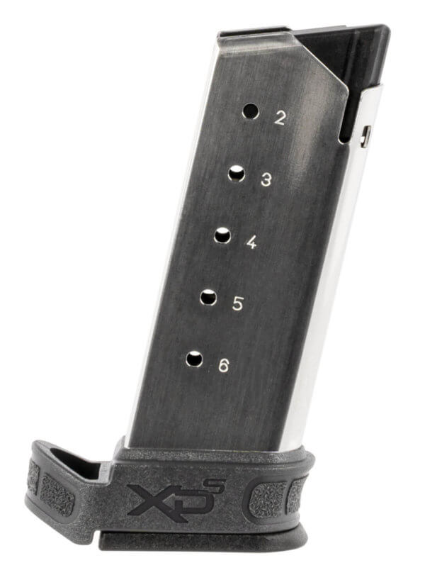 Springfield Armory XDSG5005 Mag Sleeve 45 ACP Polymer Silver/Black Compatible With XDS Mod.2