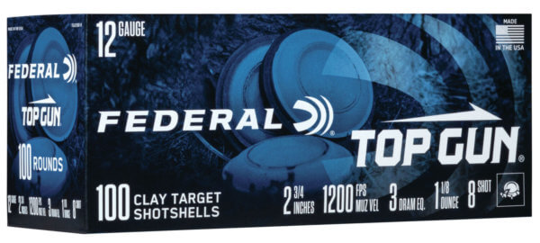 Federal TG1210075 Top Gun Clay Target 12 Gauge 2.75″ 1 1/8 oz 7.5 Shot 100rd Box