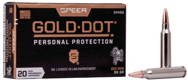 Speer 24468 Gold Dot Personal Protection 223 Rem 55 gr 3220 fps Soft Point (SP) 20rd Box