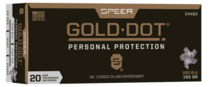 Speer 24462 Gold Dot Personal Protection 300 Blackout 150 gr 1900 fps Soft Point (SP) 20rd Box