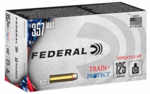 Federal TP357VHP1 Train + Protect 357 Mag 125 gr Jacketed Hollow Point (JHP) 50rd Box