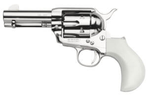 Taylors & Company 200073 1873 Cattleman 357 Mag Caliber with 3.50 Barrel  6rd Capacity Cylinder  Overall Nickel-Plated Finish Steel & Ivory Birdshead Synthetic Grip”