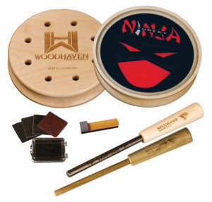 Woodhaven WH310 Red Ninja Friction Call Turkey Hen Sounds Attracts Turkeys Natural Glass/Wood