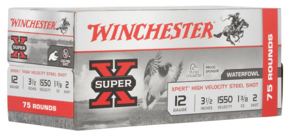 Winchester Ammo WEX12L2VP Super X Xpert High Velocity 12 Gauge 3.50″ 1 3/8 oz 1550 fps 2 Shot 75 Bx/2 Cs (Value Pack)