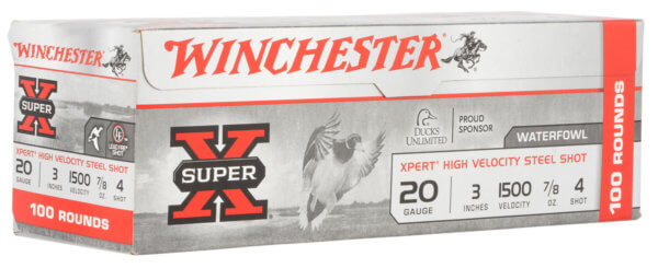 Winchester Ammo WEX2034VP Super X Xpert High Velocity 20 Gauge 3.50″ 7/8 oz 1500 fps 4 Shot 100rd Box (Value Pack)