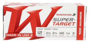 Winchester Ammo TRGT128VP Super-Target Light Target 12 Gauge 2.75″ 1 1/8 oz 1145 fps 8 Shot 100rd Box (Value Pack)