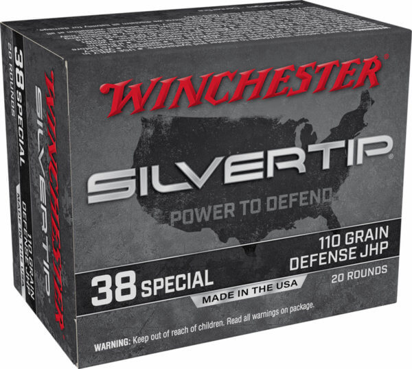 Winchester Ammo W38ST Super-X 38 Special 110 gr Silvertip Hollow Point 20rd Box