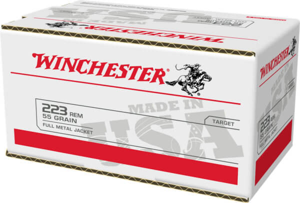 Winchester Ammo W223200 USA 223 Rem 55 gr 3240 fps Full Metal Jacket (FMJ) 200rd Box (Value Pack)