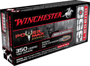 Winchester Ammo X3501BP Power Max Bonded 350 Legend 160 gr Protected Hollow Point 20rd Box