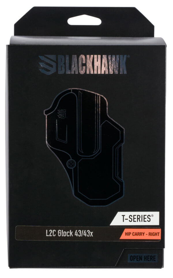 Blackhawk 410770BKR T-Series L2C Non-Light Bearing OWB Black Polymer Belt Slide Fits Sig P365 Fits Sig P365XL Right Hand