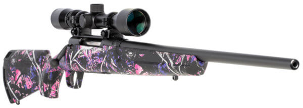 Savage Arms 57476 Axis XP Compact 6.5 Creedmoor 4+1 20″ Matte Black Barrel/Rec Muddy Girl Synthetic Stock Includes Weaver 3-9x40mm Scope
